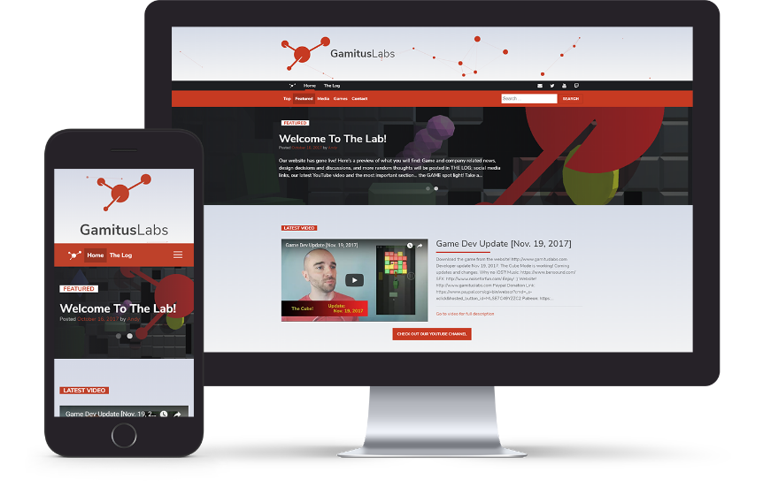 Gamitus Labs Responsive Website Display